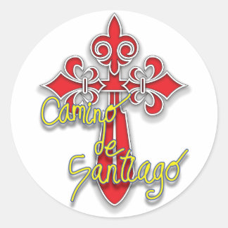 Camino de Santiago Cross Ronde Sticker
