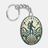 Camino de Santiago De weg van st James 0180 Sleutelhanger (Voorkant Links)