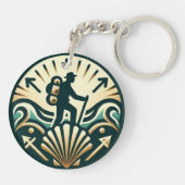 Camino de Santiago De weg van st James 0180 Sleutelhanger (Achterkant)