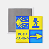 Camino de Santiago Magnet Magneet (Voorkant / Achterkant)