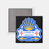 Camino de Santiago Magnet Magneet (Voorkant / Achterkant)