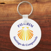 Camino de Santiago pelgrim Sleutelhanger (Voorkant)