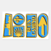 Camino de Santiago Rechthoekige Sticker (Voorkant)