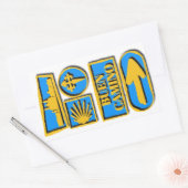 Camino de Santiago Rechthoekige Sticker (Envelop)
