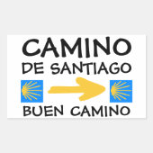 Camino de Santiago Rechthoekige Sticker (Voorkant)