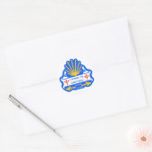 Camino de Santiago Ronde Sticker (Envelop)