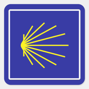 Camino de Santiago Sign, Spanje Vierkante Sticker