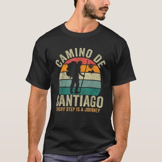 Camino de Santiago Tshirt Vrouwen Spanje Pelgrim W (Voorkant)