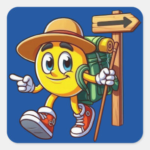 Camino de Santiago Vierkante Sticker