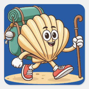 Camino de Santiago Vierkante Sticker