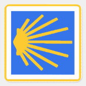 Camino de Santiago Vierkante Sticker (Voorkant)