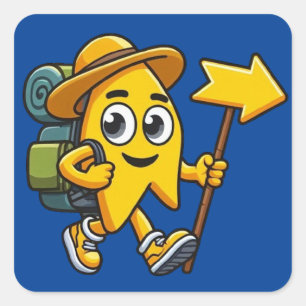 Camino de Santiago Vierkante Sticker