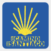 Camino de Santiago Vierkante Sticker (Voorkant)