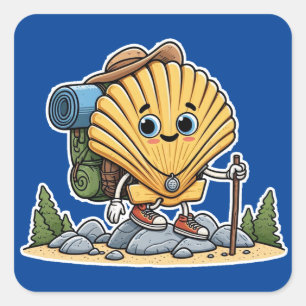 Camino de Santiago Vierkante Sticker