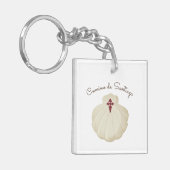 Camino de Santiago Walking Sleutelhanger (Voorkant Links)