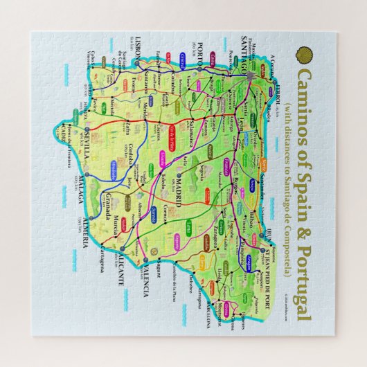 Camino Map Jigsaw Puzzle (Horizontal)