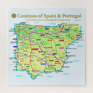 Camino Map Jigsaw Puzzle Legpuzzel