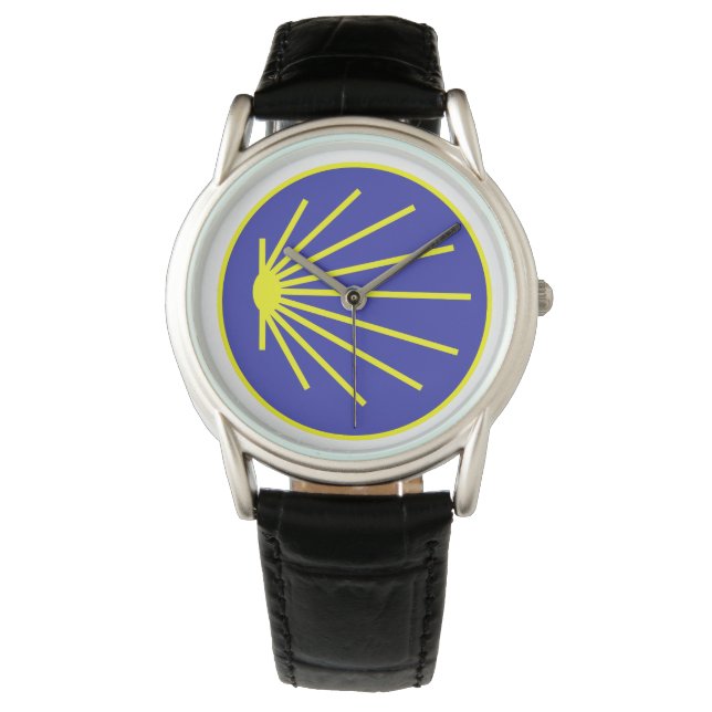 Camino Pilgrim Scallop Horloge (Voorkant)