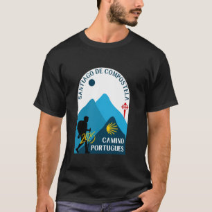 Camino Portugues Pelgrim Wandeltocht Santiago Way T-shirt