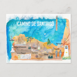 Camino Santiago St Jacques James Reis Kaart