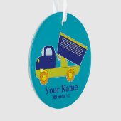 Camion à benne basculante bleu et vert (devant)