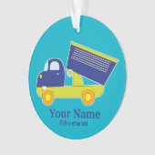 Camion à benne basculante bleu et vert (devant)