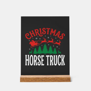 Camion à chevaux de Noël Père Noël traîneau