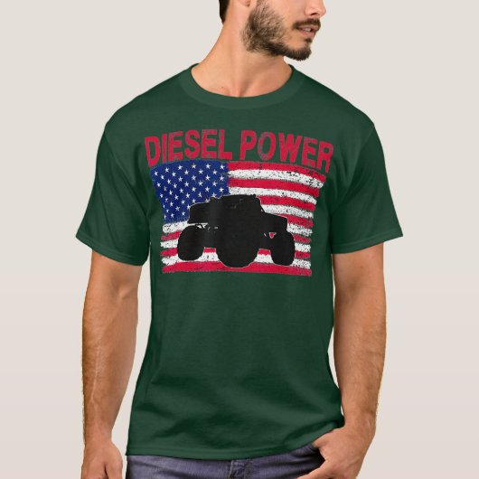 Camion à drapeau diesel Turbo Mechanic T-shirt (Devant)
