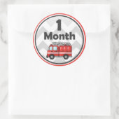 Camion à feu - Bébé Stickers mensuels - Mois par m (Sac)
