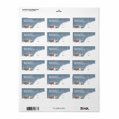 Camion à neige - Vacances Étiquettes cadeaux | Nei (Feuille entière)