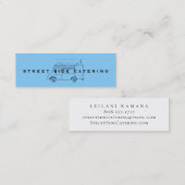 Camion alimentaire Sky Blue Mini Cartes de visite (Devant / Derrière)