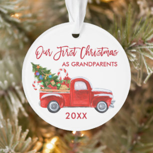 Camion Arbre Notre premier Noël en grands-parents