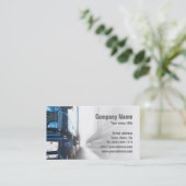 Camion bleu - Carte de transport et de logistique (Debout devant)