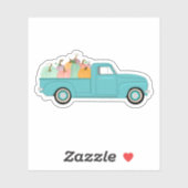 Camion Blue Classic avec autocollant citrouille (Feuille)