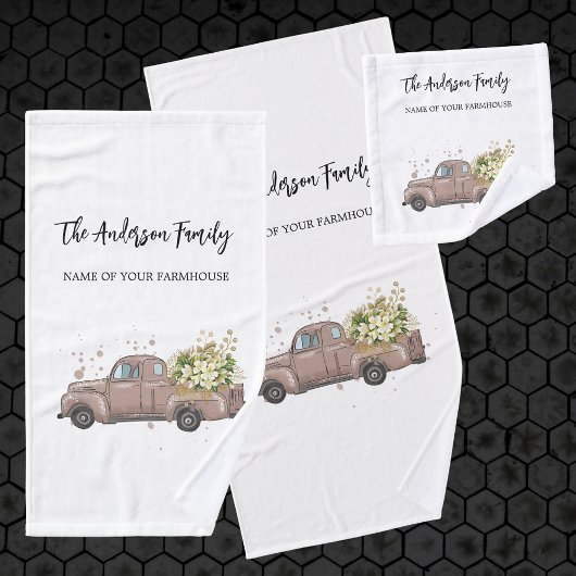 Camion Brown fleurs ferme nom de famille