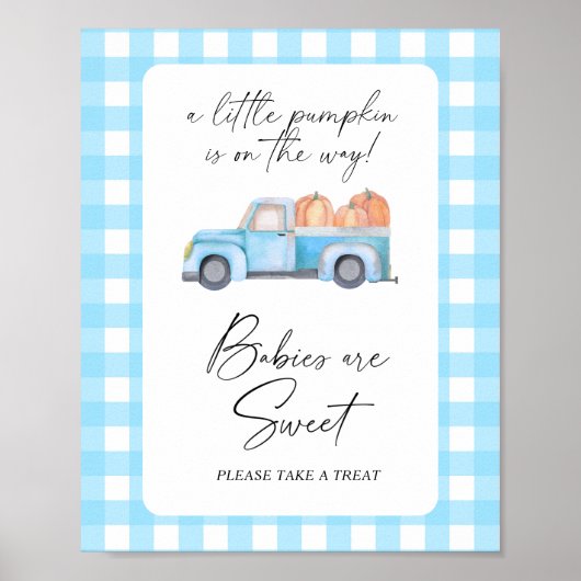 Camion citrouille - bébés sont doux affiche (Devant)