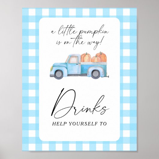 Camion citrouille - Boissons  Affiche (Devant)