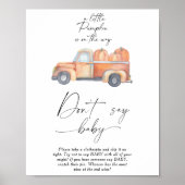 Camion citrouille - Ne pas dire Poster bébé (Devant)