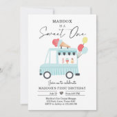 Camion Crème de glace 1er anniversaire Invitation  (Devant)