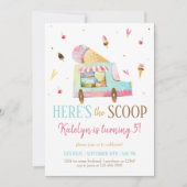 Camion Crème de glace Invitation Anniversaire (Devant)