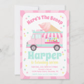 Camion Crème de glace Invitation Anniversaire (Devant)