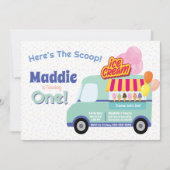 Camion Crème de glace Invitation Anniversaire (Devant)