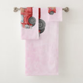 Camion d'amour mignon avec Coeur Cargo Aquarelle (En situation)