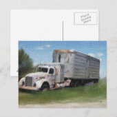 Camion Dans Une Carte Postale Sur Le Terrain (Devant / Derrière)