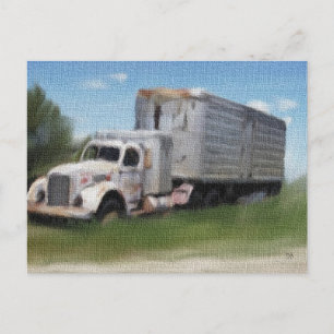 Camion Dans Une Carte Postale Sur Le Terrain
