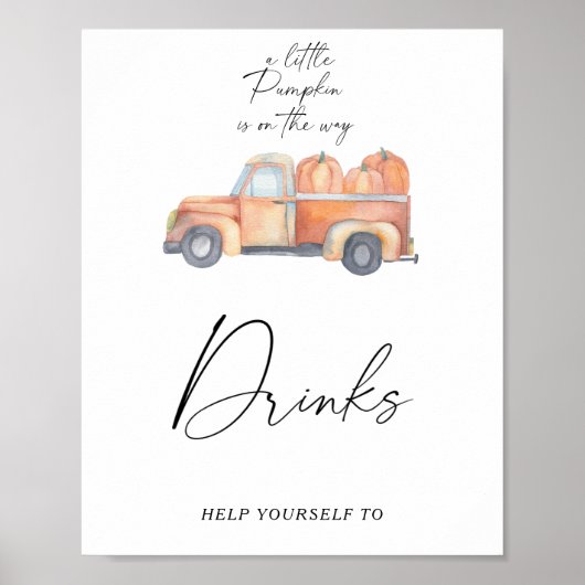 Camion de citrouilles - Boissons  Affiche (Devant)