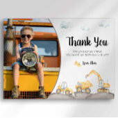 Camion de construction Anniversaire Carte Merci