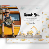 Camion de construction Anniversaire Carte Merci
