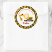 Camion de construction Stickers d'anniversaire - D (Sac)