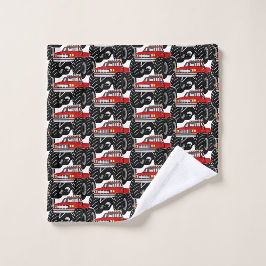 Camion de monstre rouge (Gant de toilette)